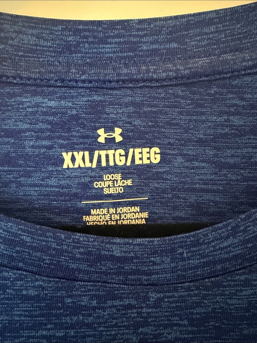 Under Armour Royal Blue Heather Logo Short Sleeve Tee - Picture 2 of 2